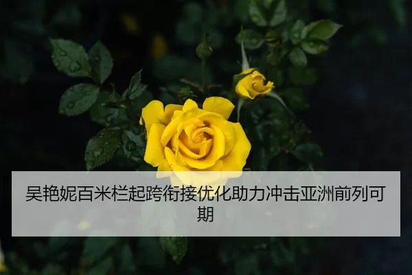 吴艳妮百米栏起跨衔接优化助力冲击亚洲前列可期